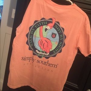 youth flamingo simply southern tee